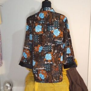 Brylane Woman Collection Floral Western Patterned Women's Blazer NWT Size 18W